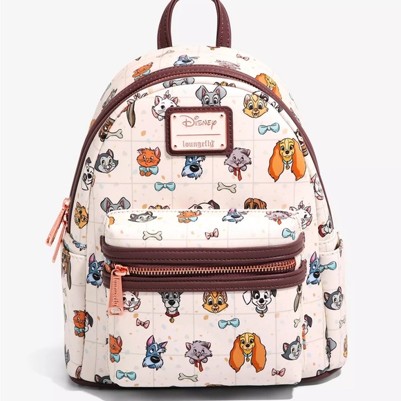 Loungefly Handbags - Loungefly Disney Pets Cats & Dogs Checkered Mini Backpack & Cardholder Exclusive
